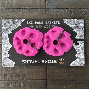 Stoke Tracks Pink Ski Pole Baskets